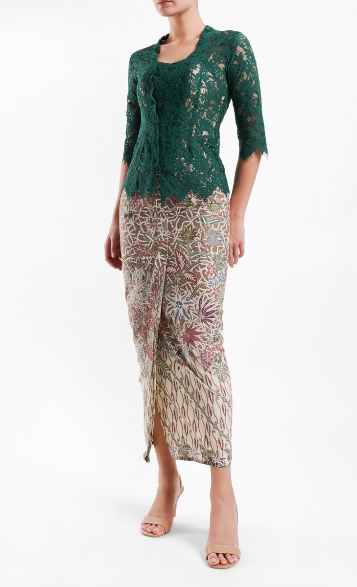 Lace Kebaya  To In White  FashionValet