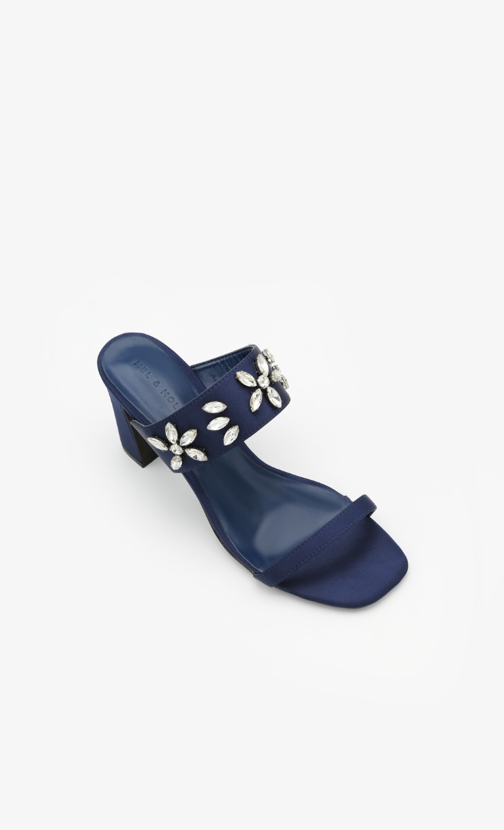 embellished navy heels