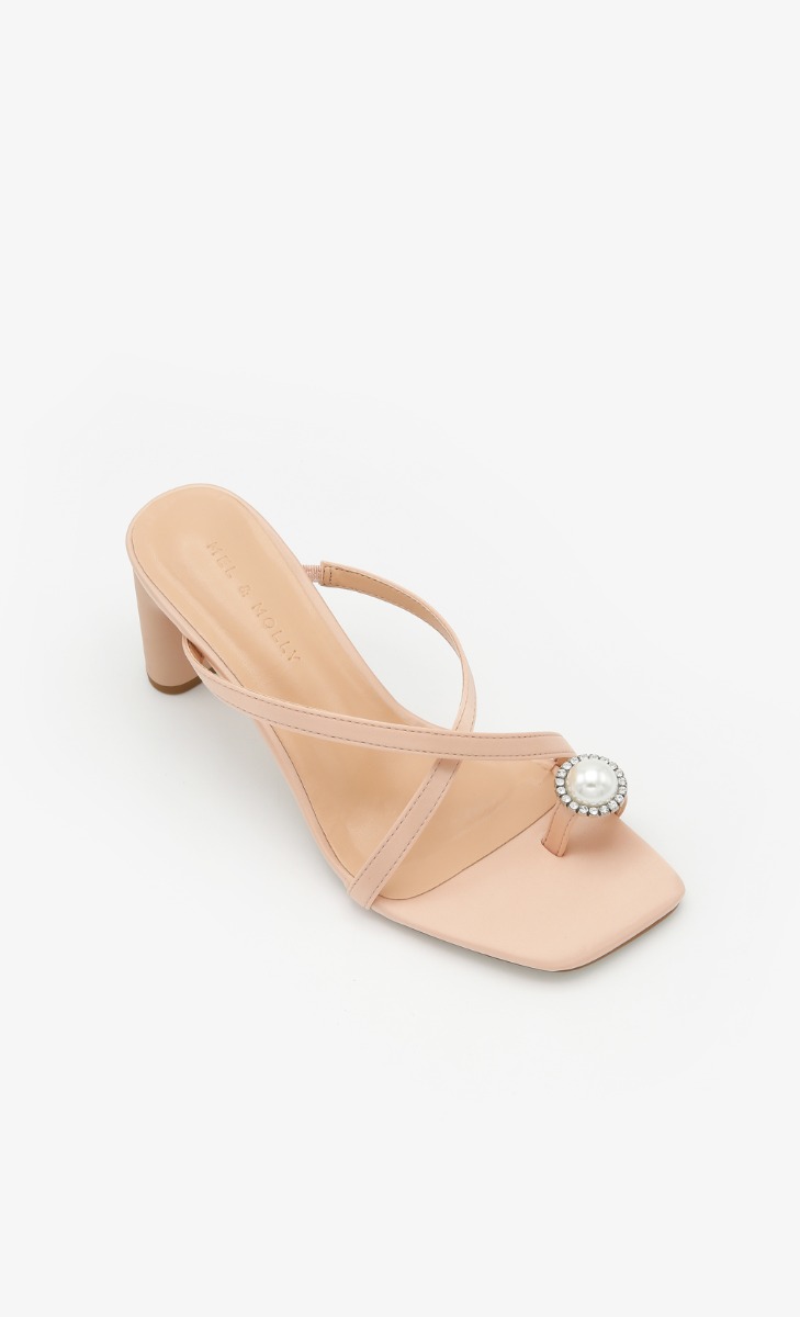 pearl embellished heels