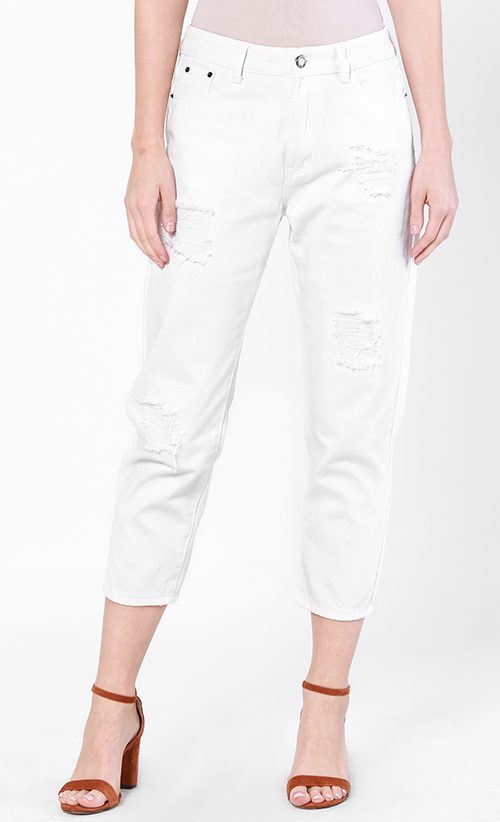 petite white jeans