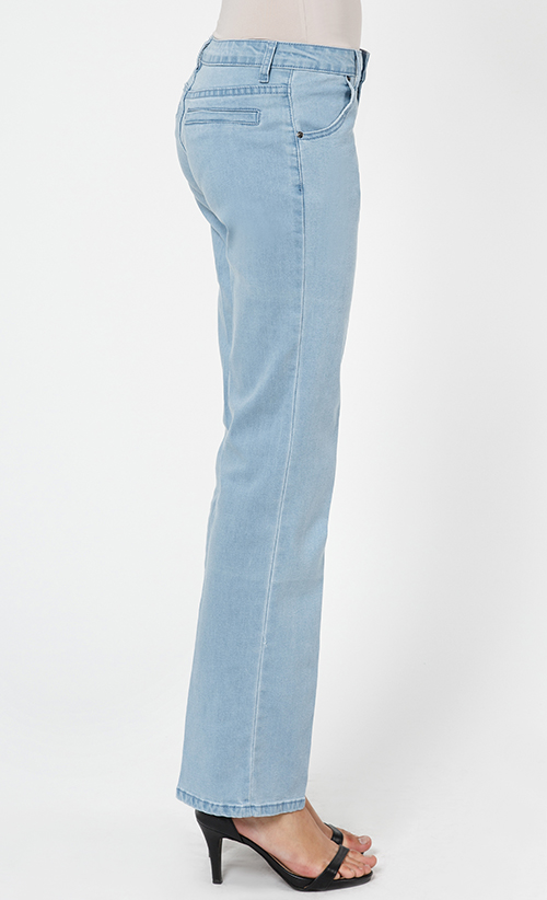 light blue jeans straight leg