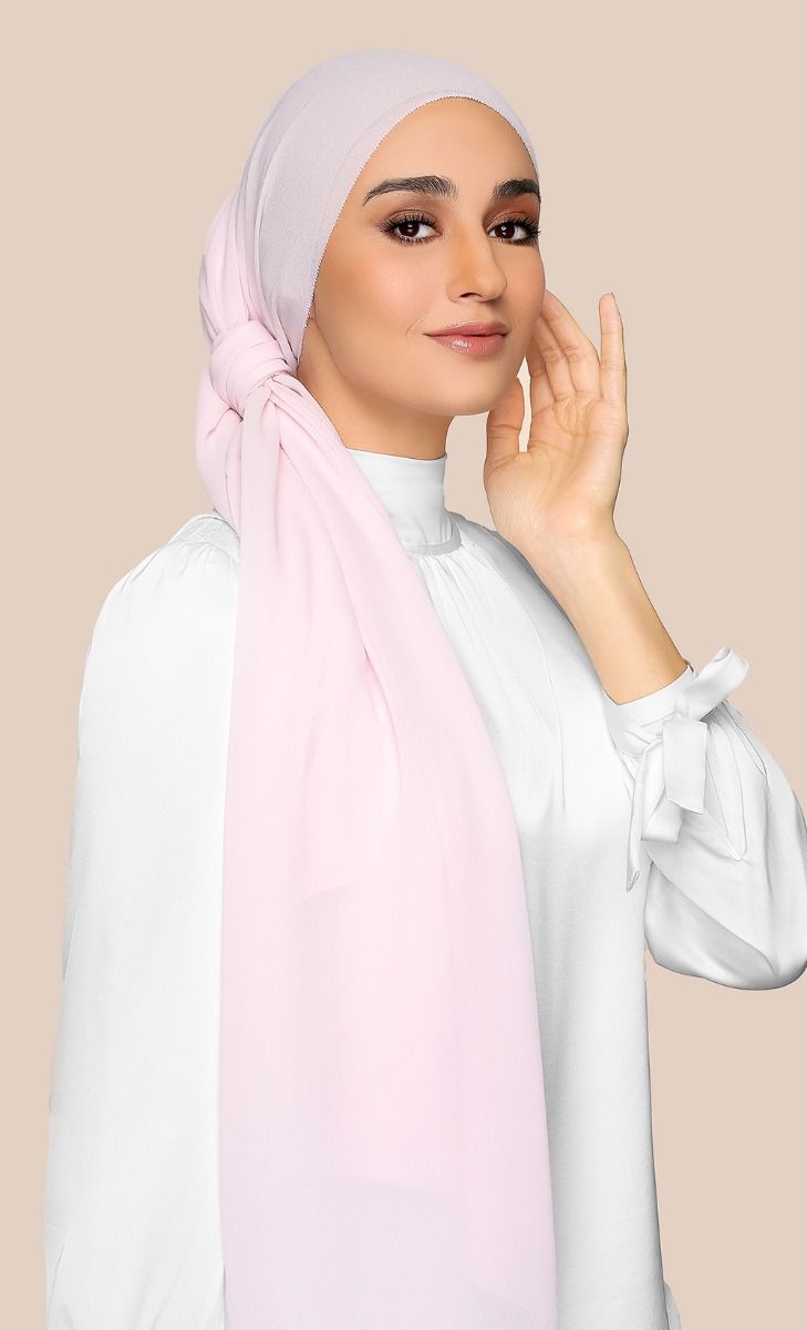 Chiffon Shawl With Nanotechnology In Vanilla Yoghurt Fashionvalet