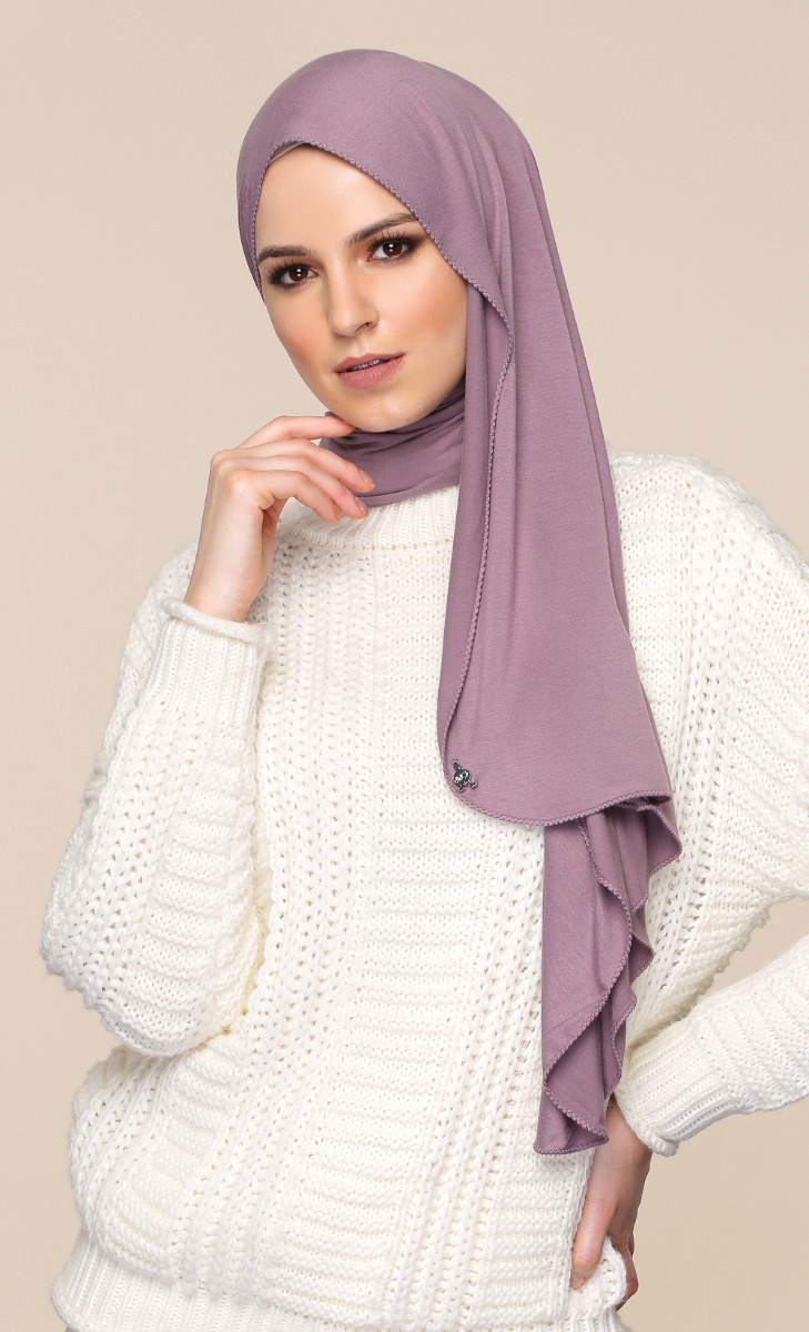 mauve chiffon shawl