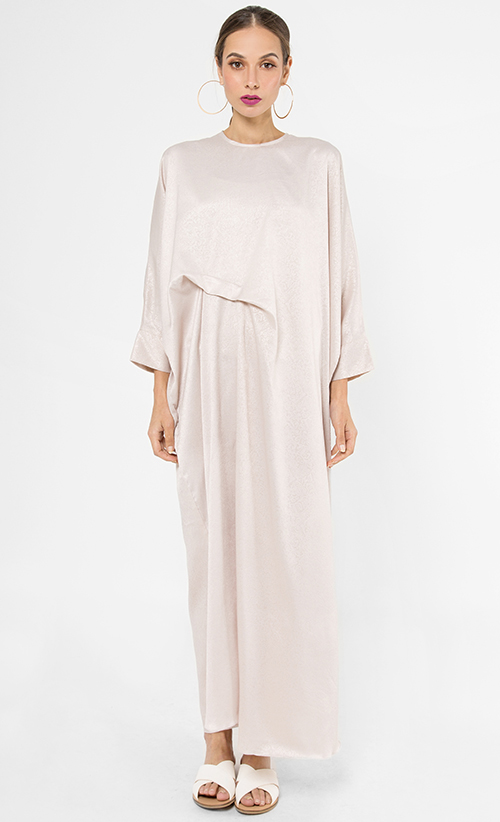 beige kaftan dress