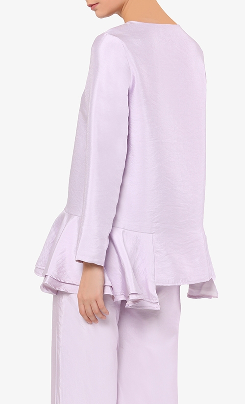 lilac peplum top