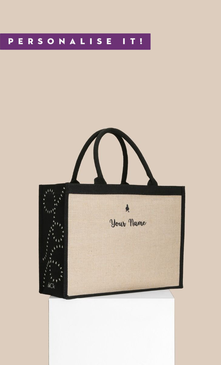 The Duck Mini Shopping Bag With Pocket Classic Brown Personalise It Fashionvalet