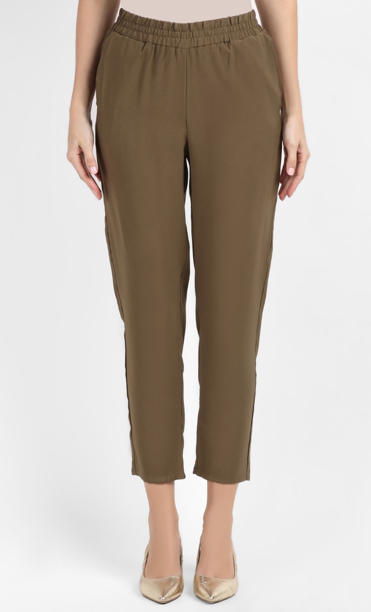 olive green tapered pants