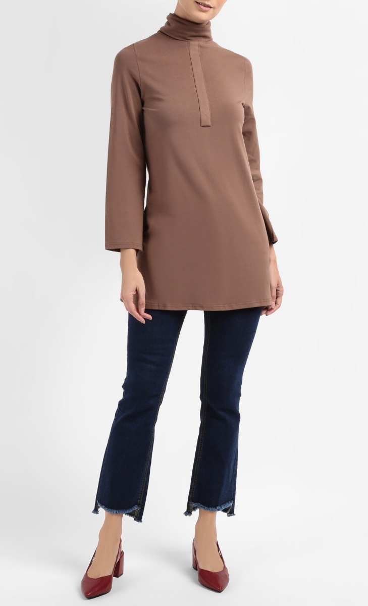 turtleneck tunic tops