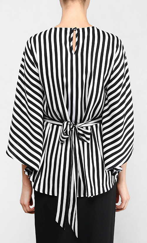 The Meera Kimono Blouse in Stripes | FashionValet