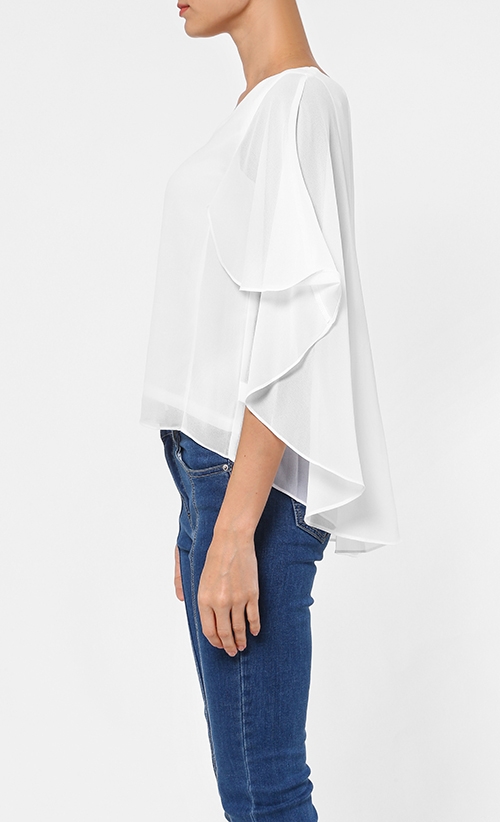 white batwing top