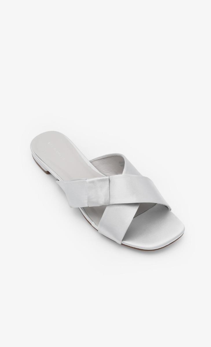 Esta Sliders in Silver | FashionValet