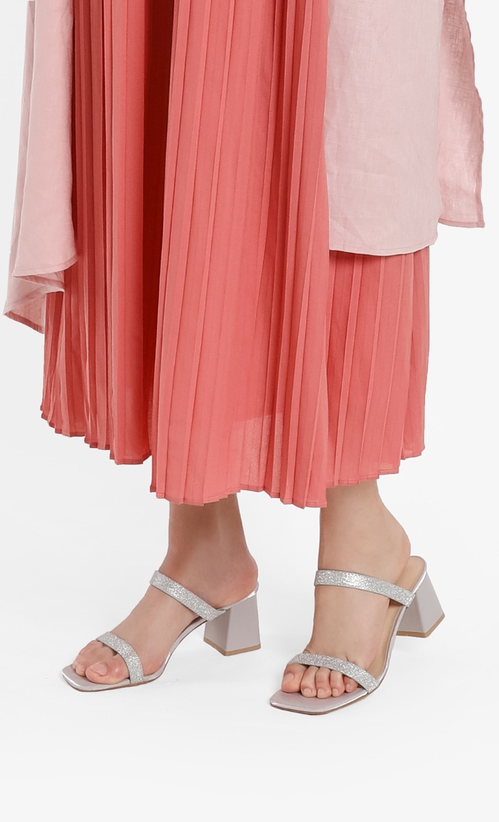 Andrea Sandal Heels In Blue | FashionValet