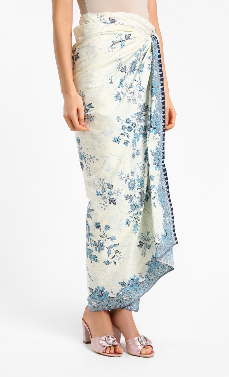 white sparkly sarong