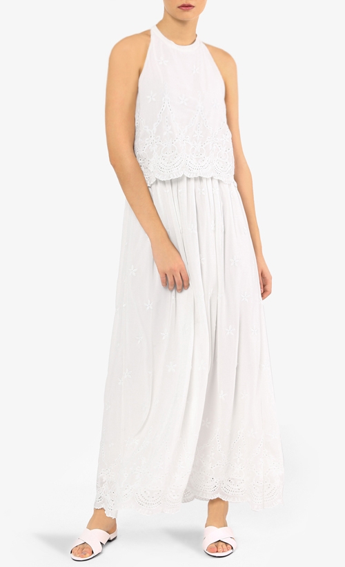 off white sleeveless dress